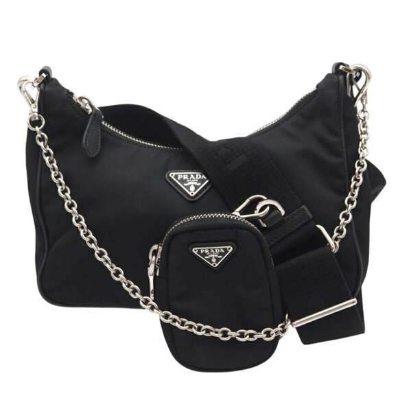 PRADA Handbags - PRADA Saffiano Prada ReEdition 2005 ReNylon 1BH204 2-way Shoulder Bag in Blac...